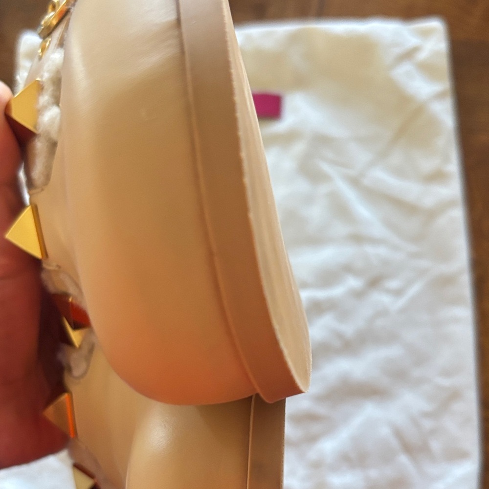 Valentino Cream Mules with Gold Accents - Picture 10 of 13